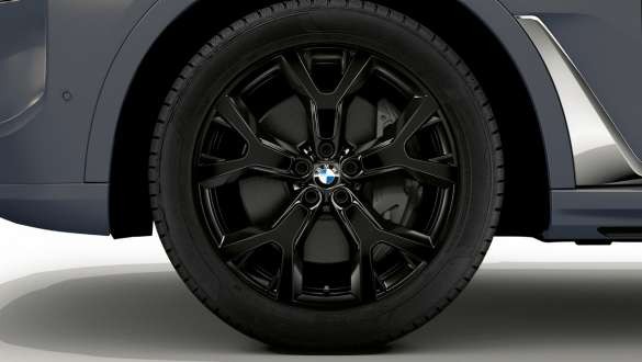 21" легкосплавні диски Y-spoke 752 Jet Black, зимове колесо у зборі з датчиком TPMS.