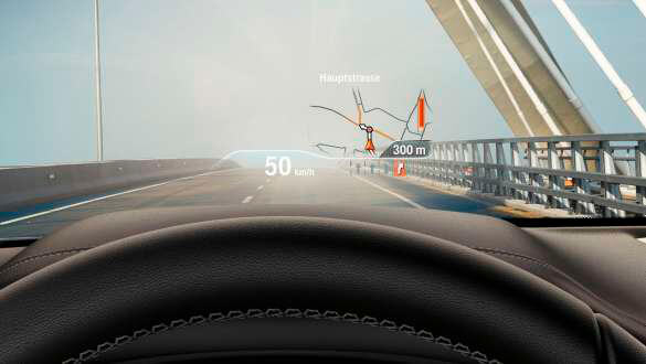 Проекційний дисплей BMW.